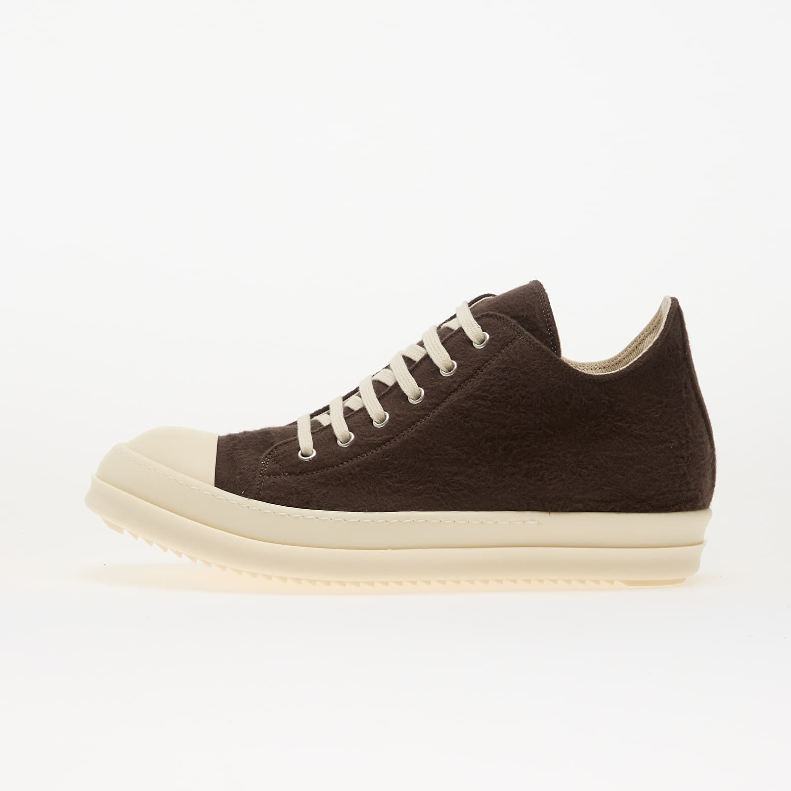Men's shoes Rick Owens Woven Shoes - Low Sneaks Dark Dust/ Milk/ Milk