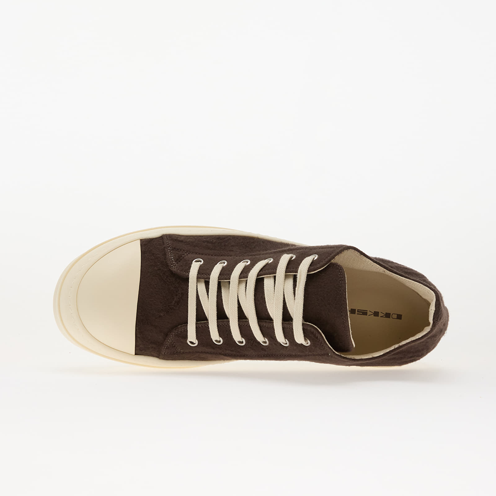 Men's shoes Rick Owens Woven Shoes - Low Sneaks Dark Dust/ Milk/ Milk
