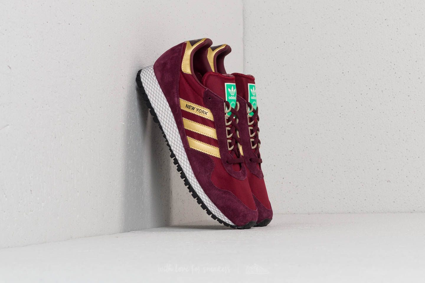 Adidas new york maroon gold store