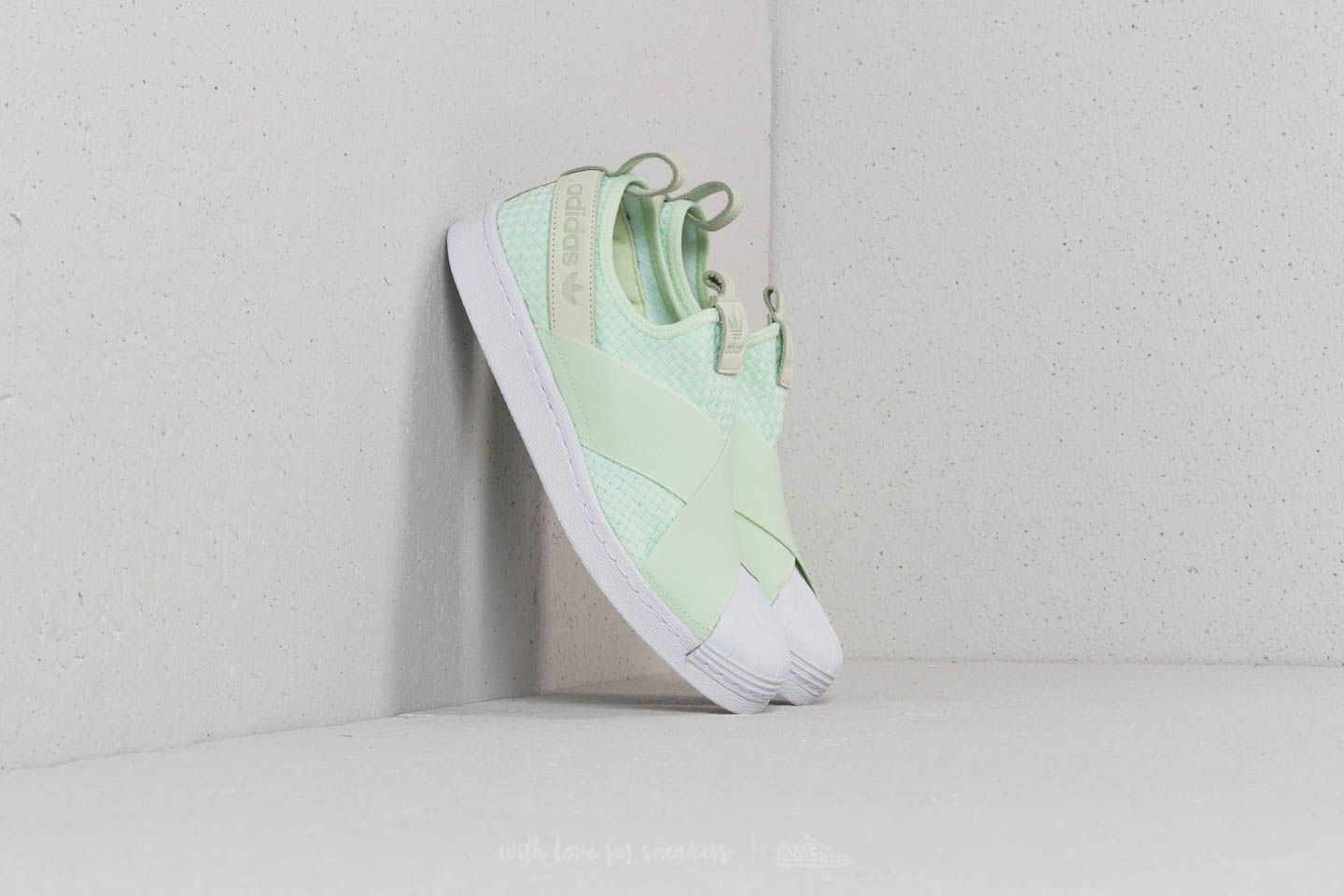 Pánské tenisky a boty adidas Superstar Slip-On Aero Green/ Aero Green/ Ftw White