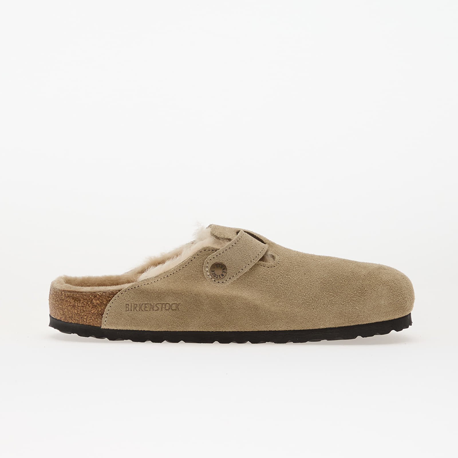 Мъжки кецове и обувки Birkenstock Boston Shearling Suede Leather/ Fur Taupe