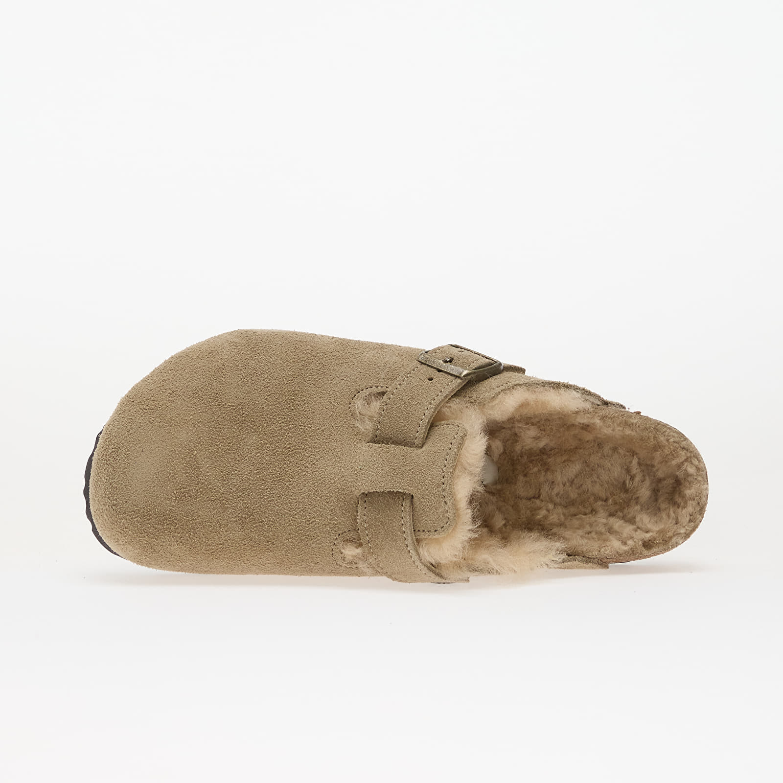 Мъжки кецове и обувки Birkenstock Boston Shearling Suede Leather/ Fur Taupe