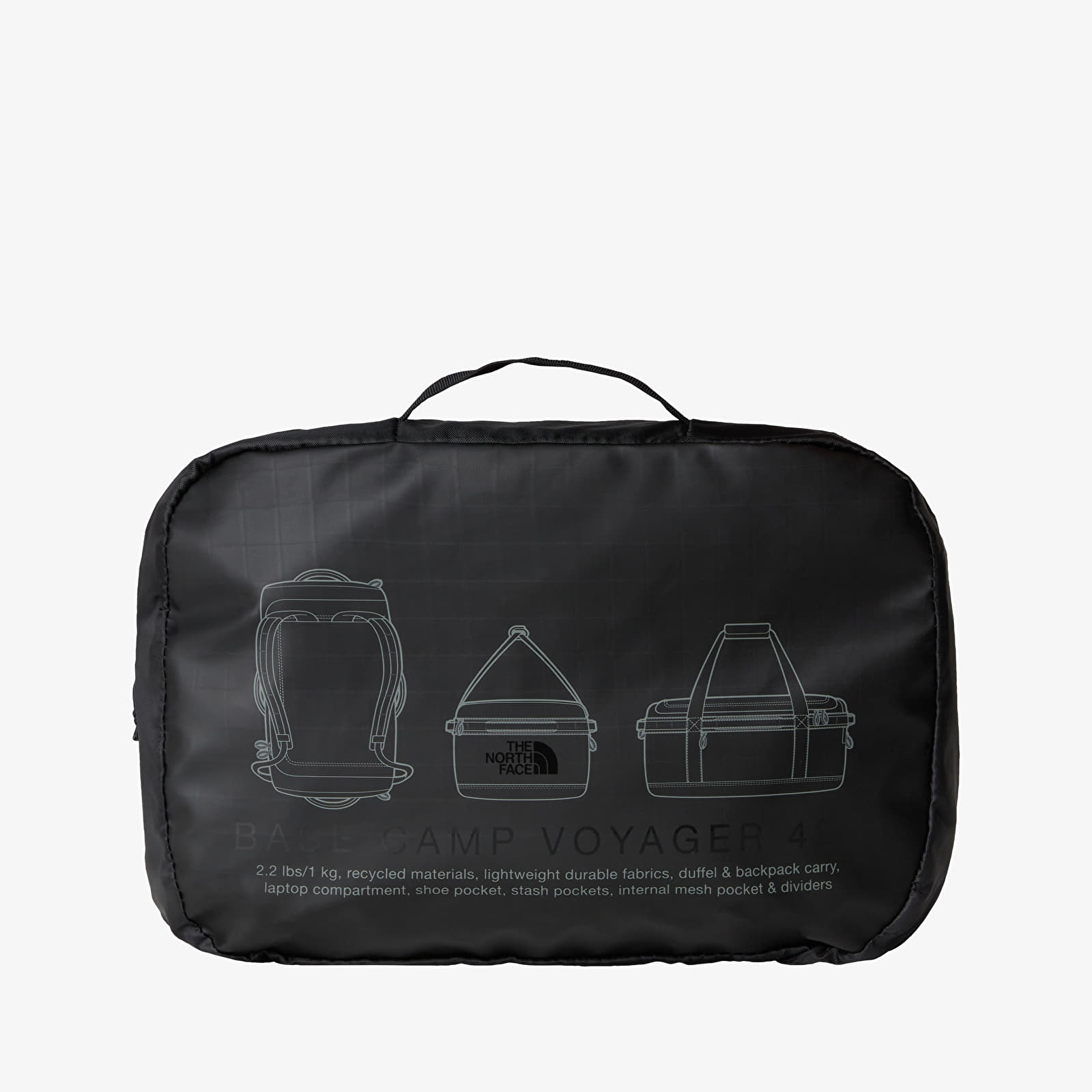 Daiktų krepšys The North Face Base Camp Voyager Duffel 42L TNF Black/ Asphalt Grey