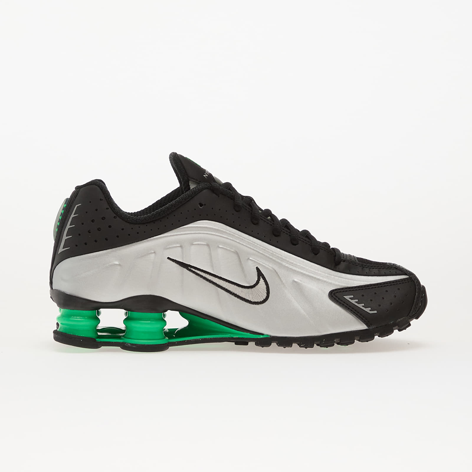 Vyriška avalynė Nike Shox R4 Mtlc Silver/ Mtlc Silver-Black-Green Shock