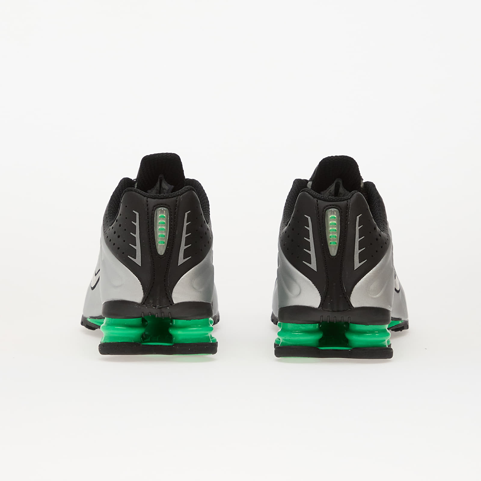 Vyriška avalynė Nike Shox R4 Mtlc Silver/ Mtlc Silver-Black-Green Shock