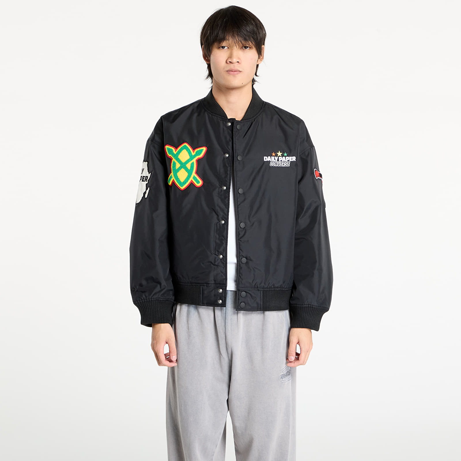 Bomber dzekik Converse x Daily Paper Stadium Jacket Black