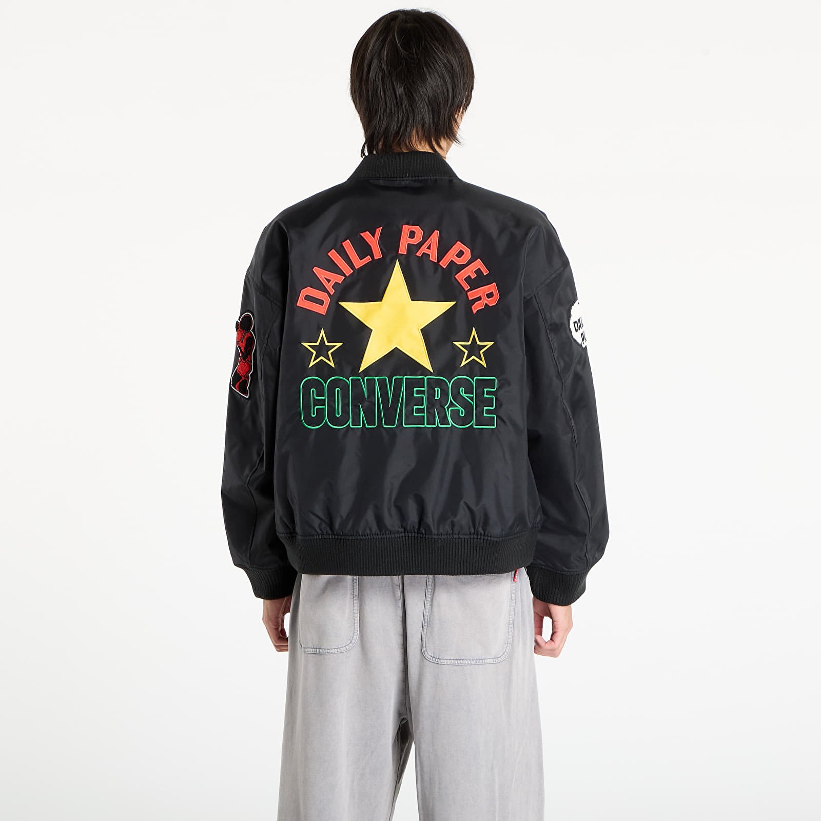 Bomber dzekik Converse x Daily Paper Stadium Jacket Black