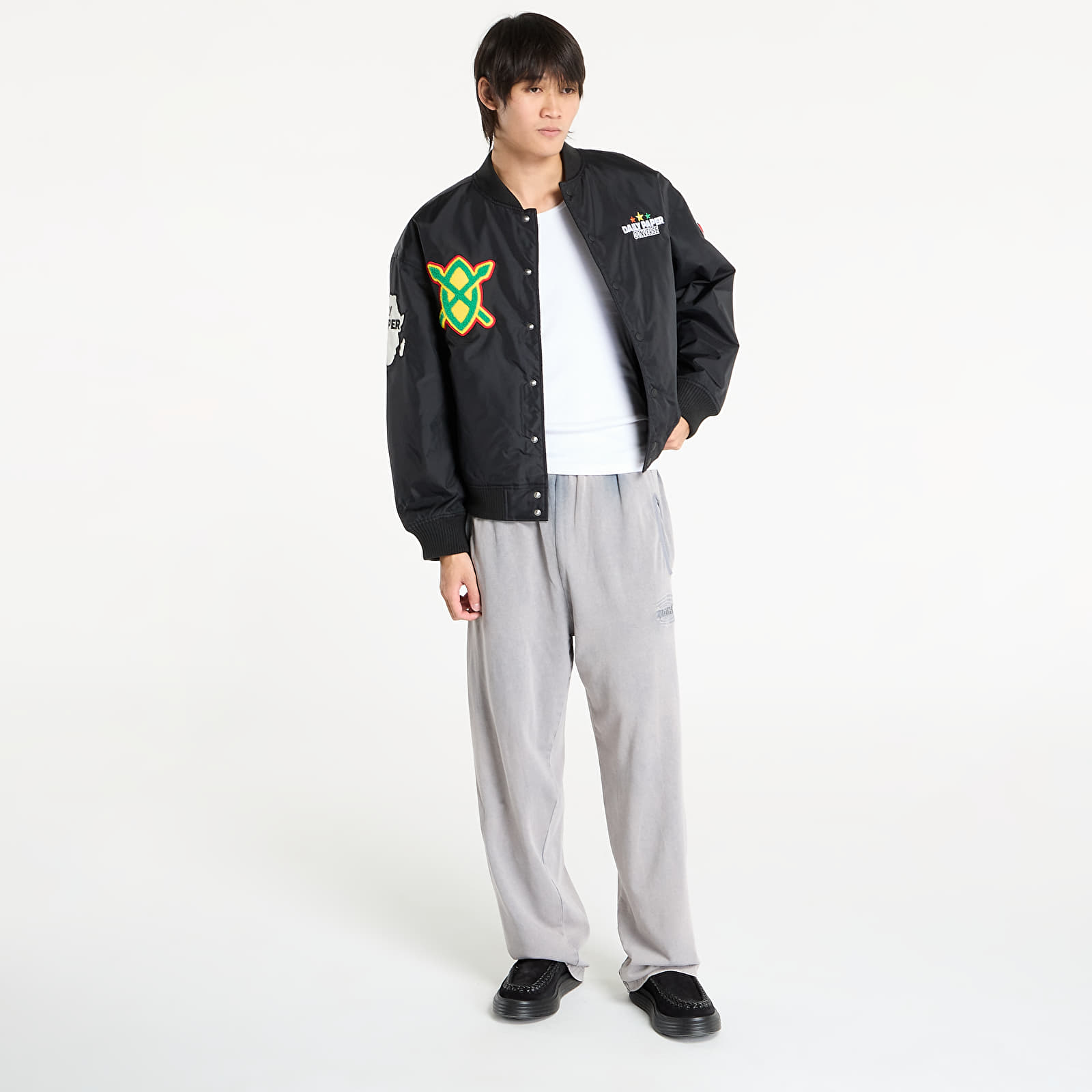 Bomber dzekik Converse x Daily Paper Stadium Jacket Black