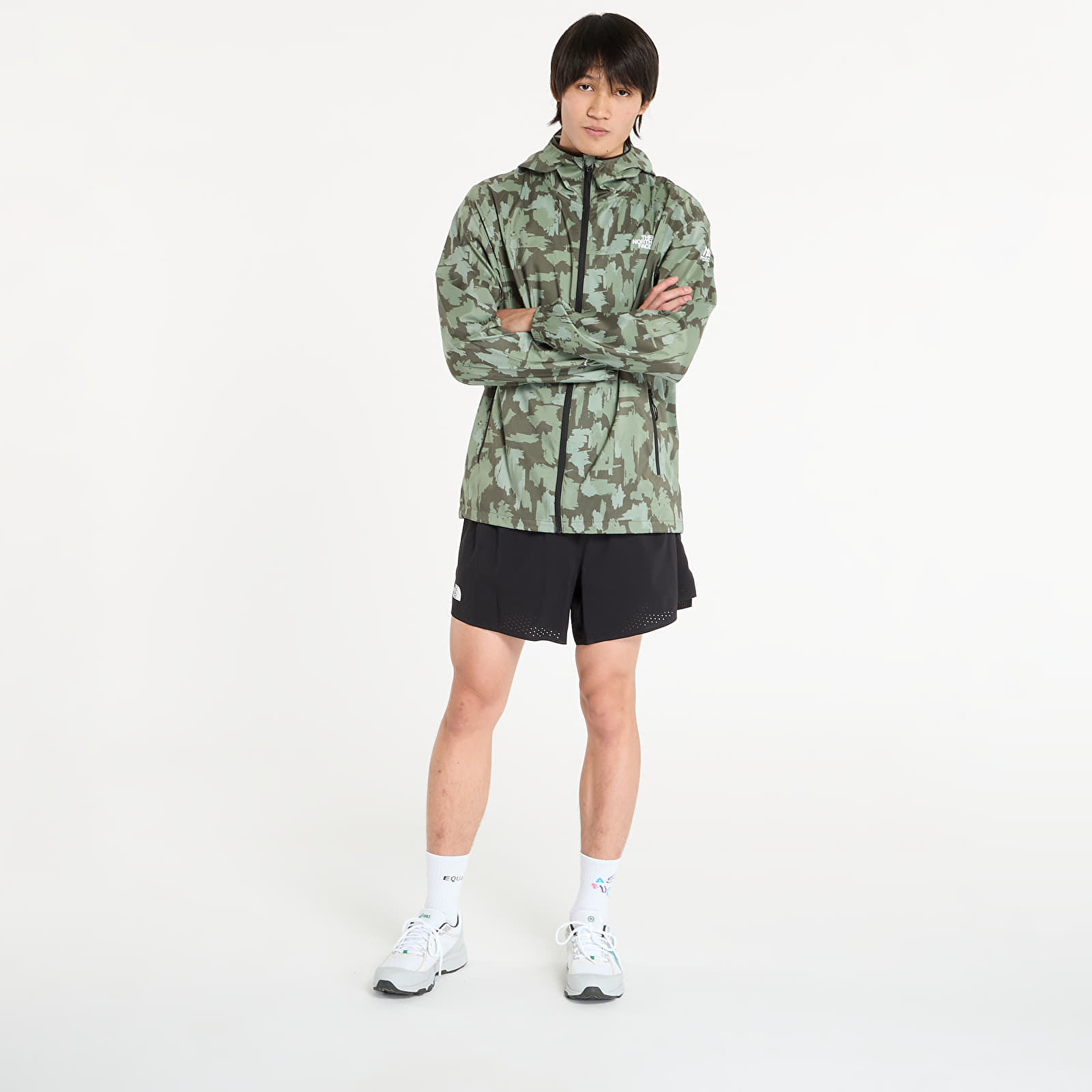 Jakker The North Face M Mountain Athletics Wind Jacket New Taupe Green Painted Mountains Print