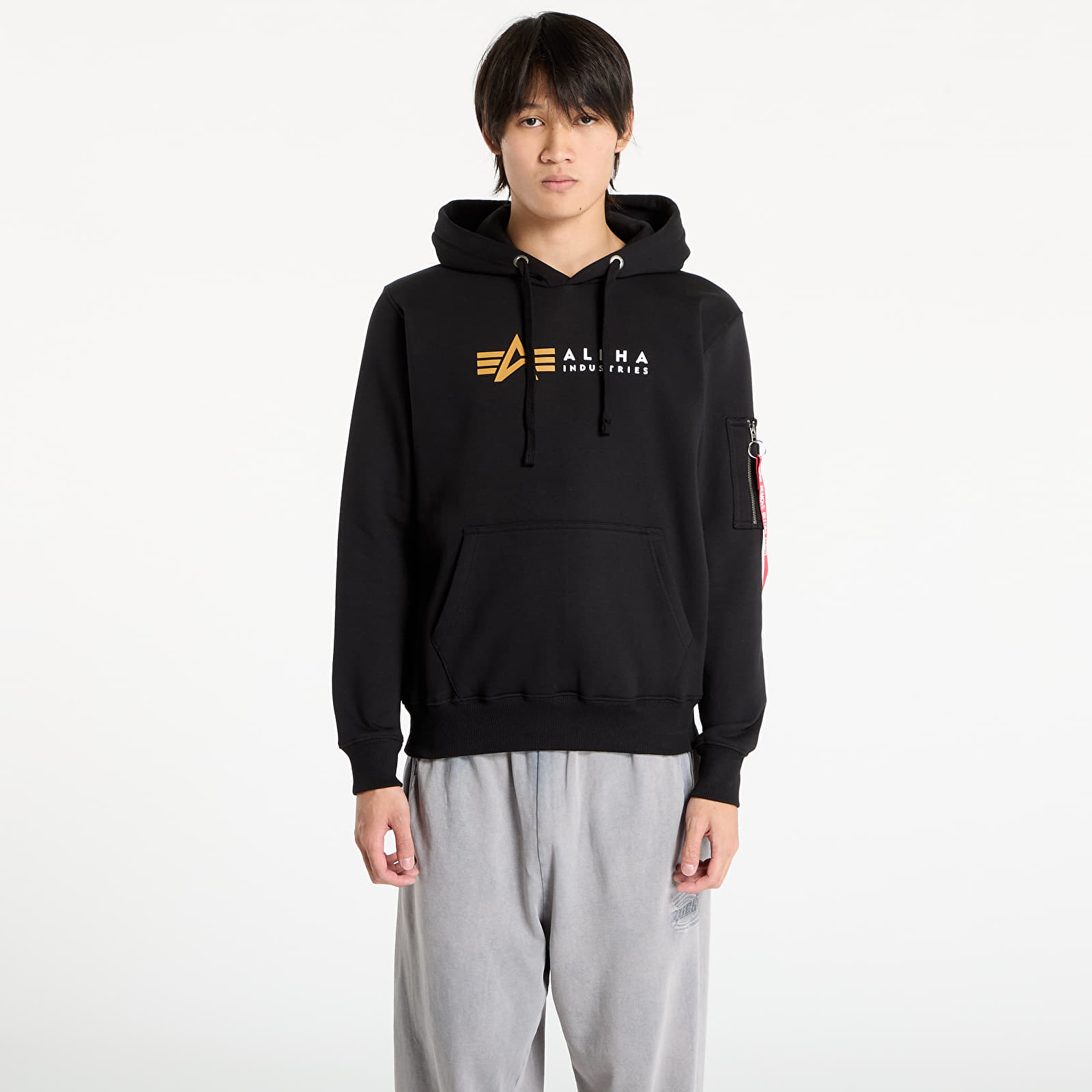 Kapucnis pulóverek és pulcsik Alpha Industries Alpha Label Hoodie Black