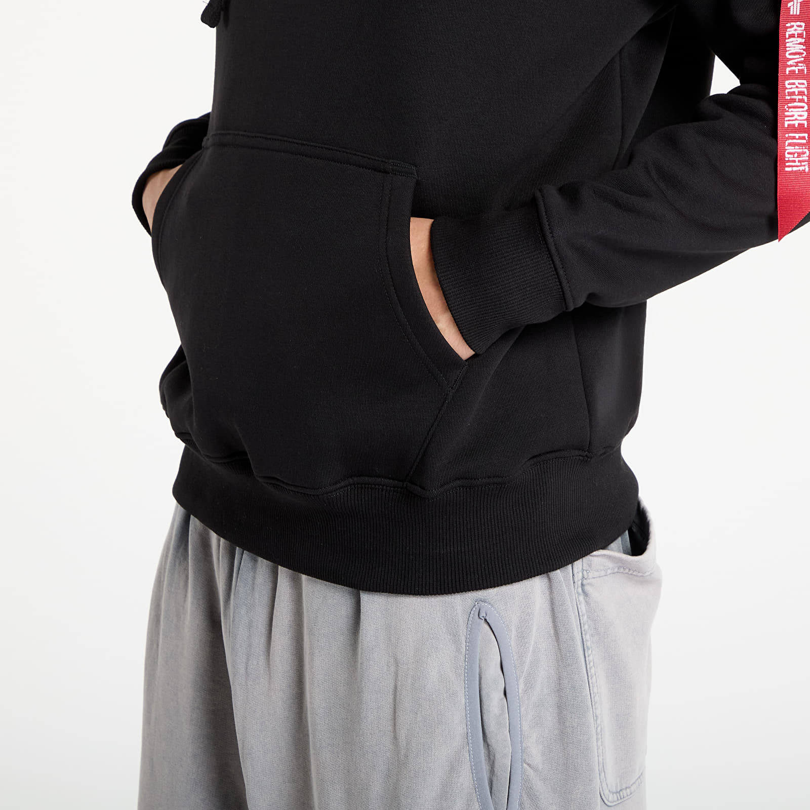 Kapucnis pulóverek és pulcsik Alpha Industries Alpha Label Hoodie Black