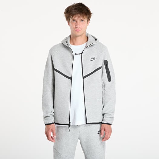 Nike Tech Men's Fleece Windrunner Full-Zip Jacket Dk Grey Heather/ Black
