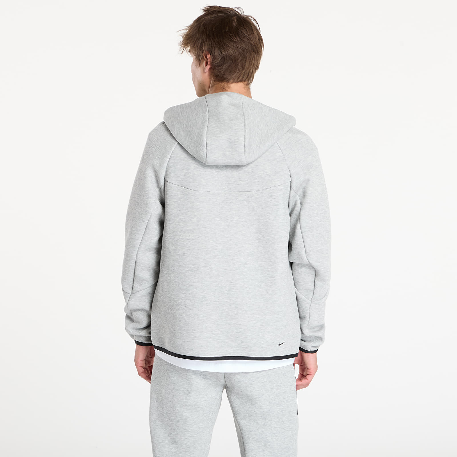 Kapucnis pulóverek és pulcsik Nike Tech Men's Fleece Windrunner Full-Zip Jacket Dk Grey Heather/ Black