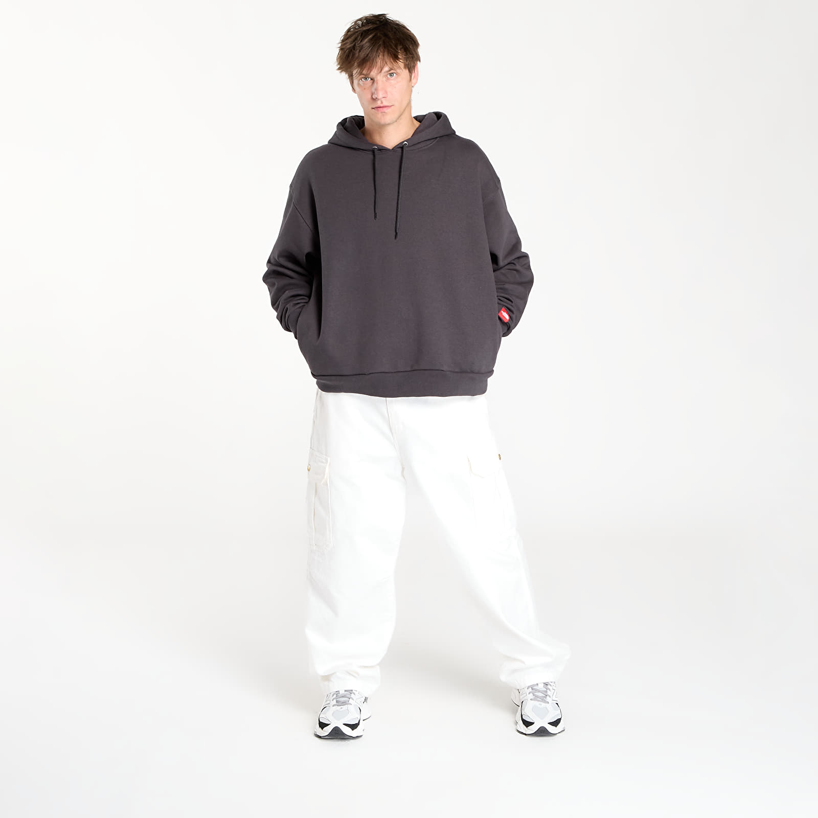 Férfi kapucnis pulcsik The North Face M Redbox Hoodie Obsidian