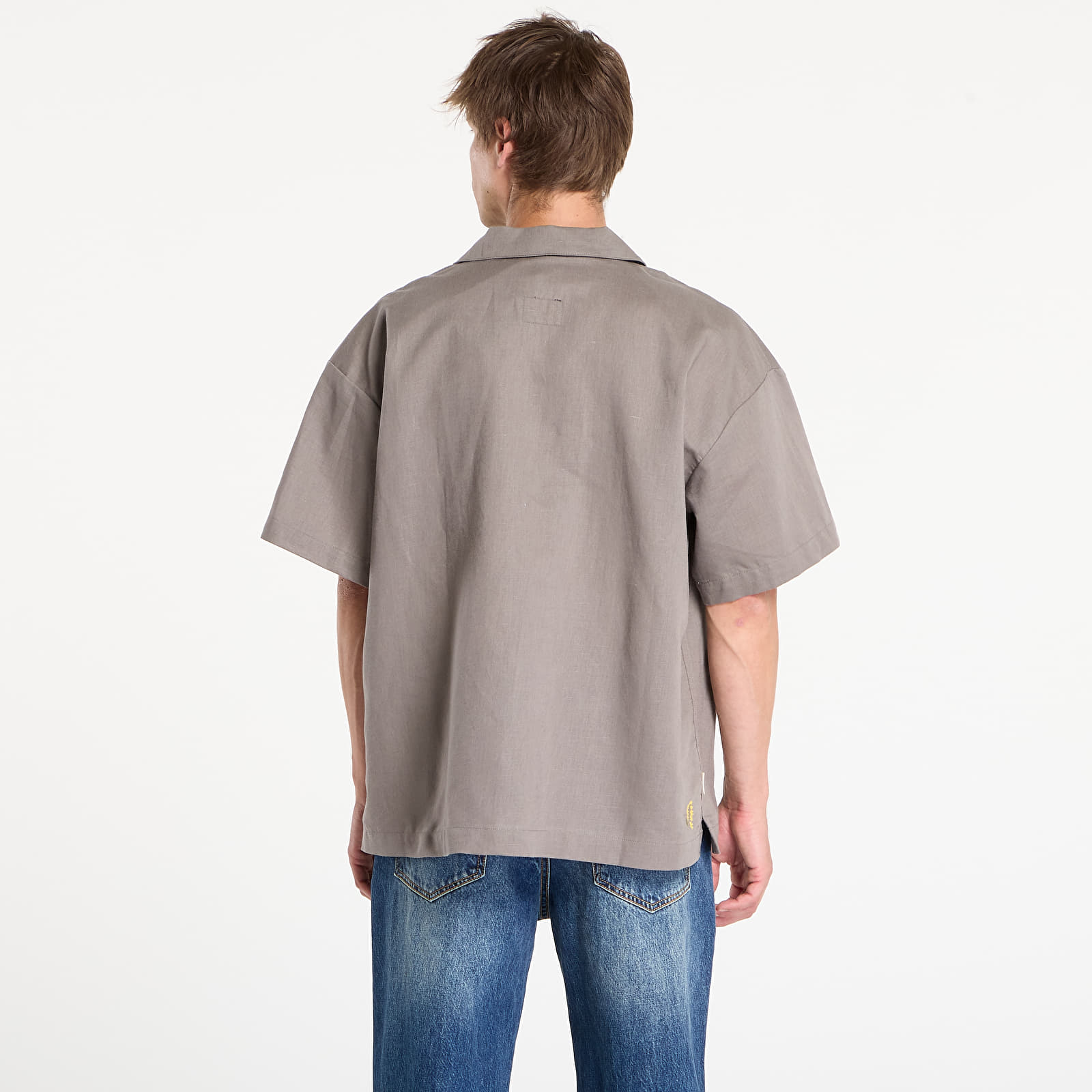 Ризи Nike Life Men's Linen Short-Sleeve Button Down Cave Stone/ Anthracite/ Cave Stone