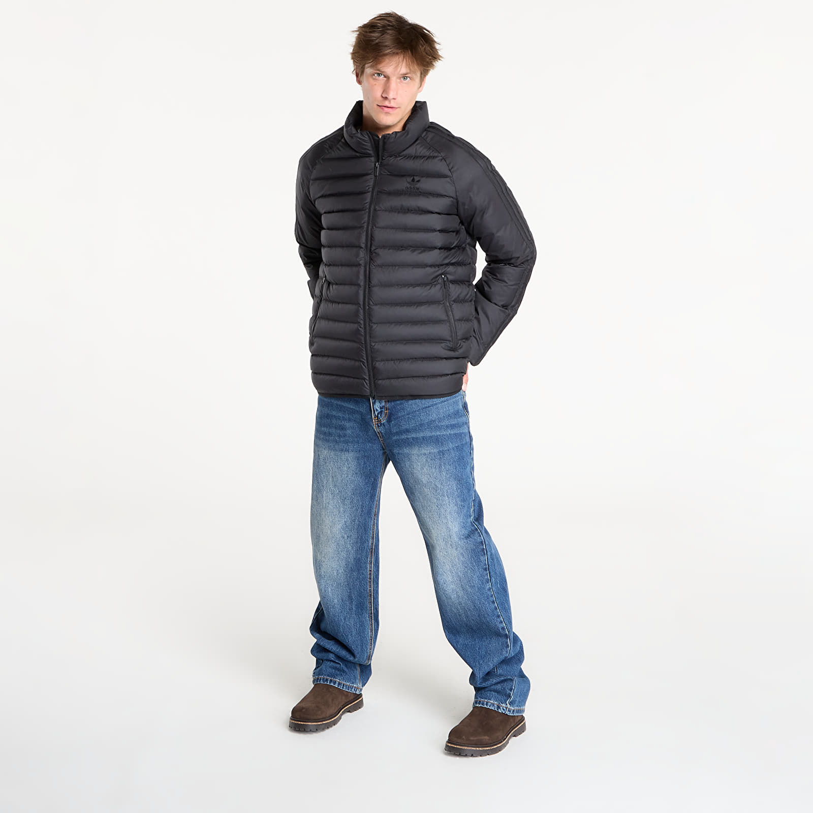 Férfi kabátok adidas Padded Collar Jacket Black