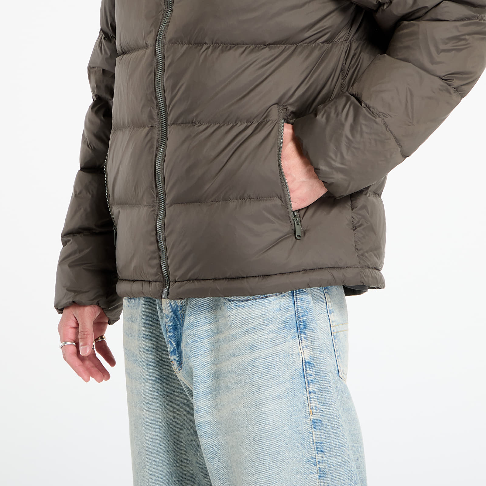 Puffer jackets Calvin Klein Jeans Ls Nylon Zip Off Hooded Jacket Grey