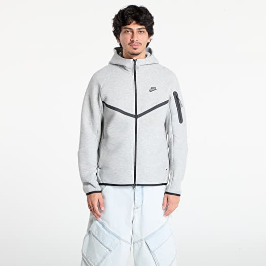 Nike Tech Men's Fleece Windrunner Full-Zip Jacket Dk Grey Heather/ Black