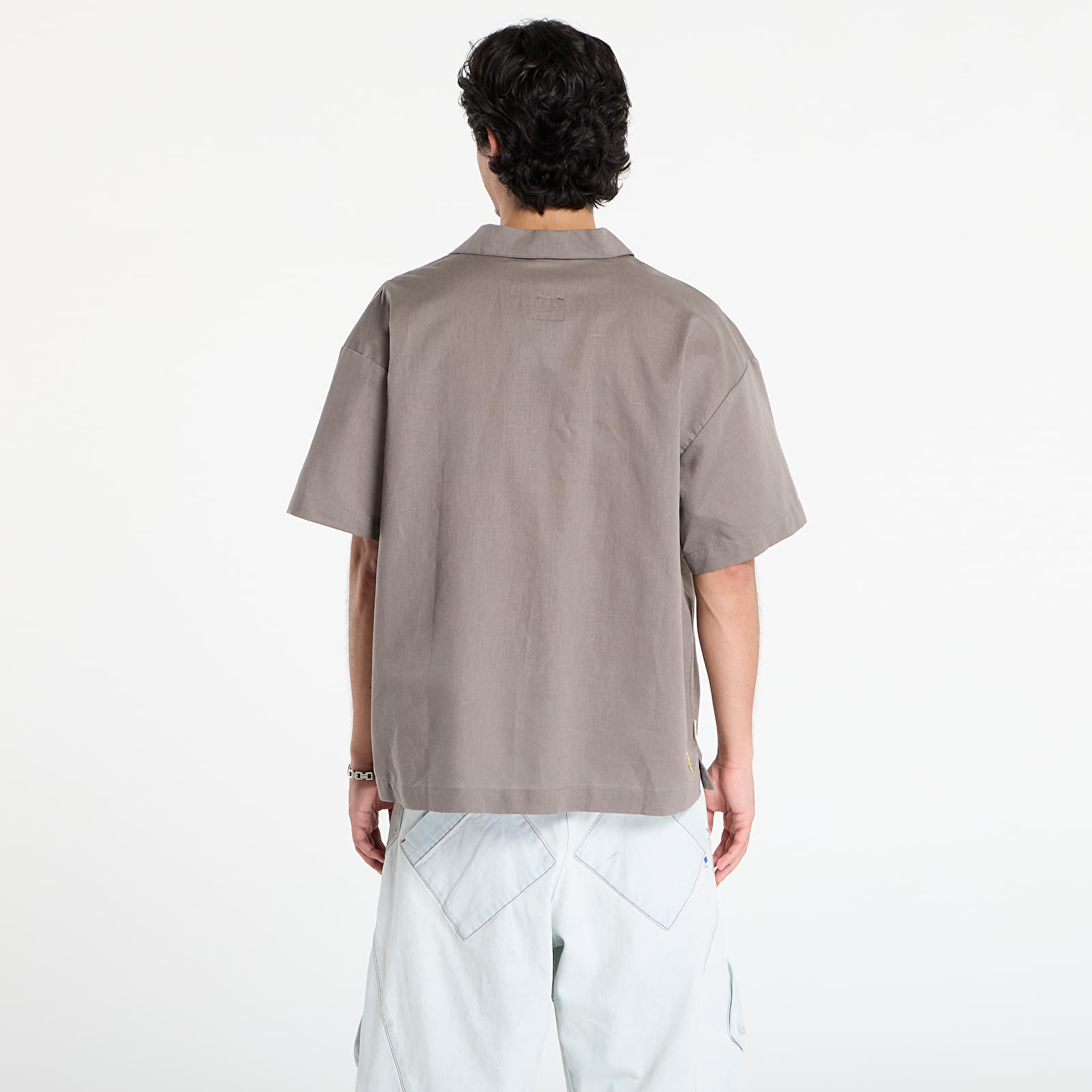 Ризи Nike Life Men's Linen Short-Sleeve Button Down Cave Stone/ Anthracite/ Cave Stone