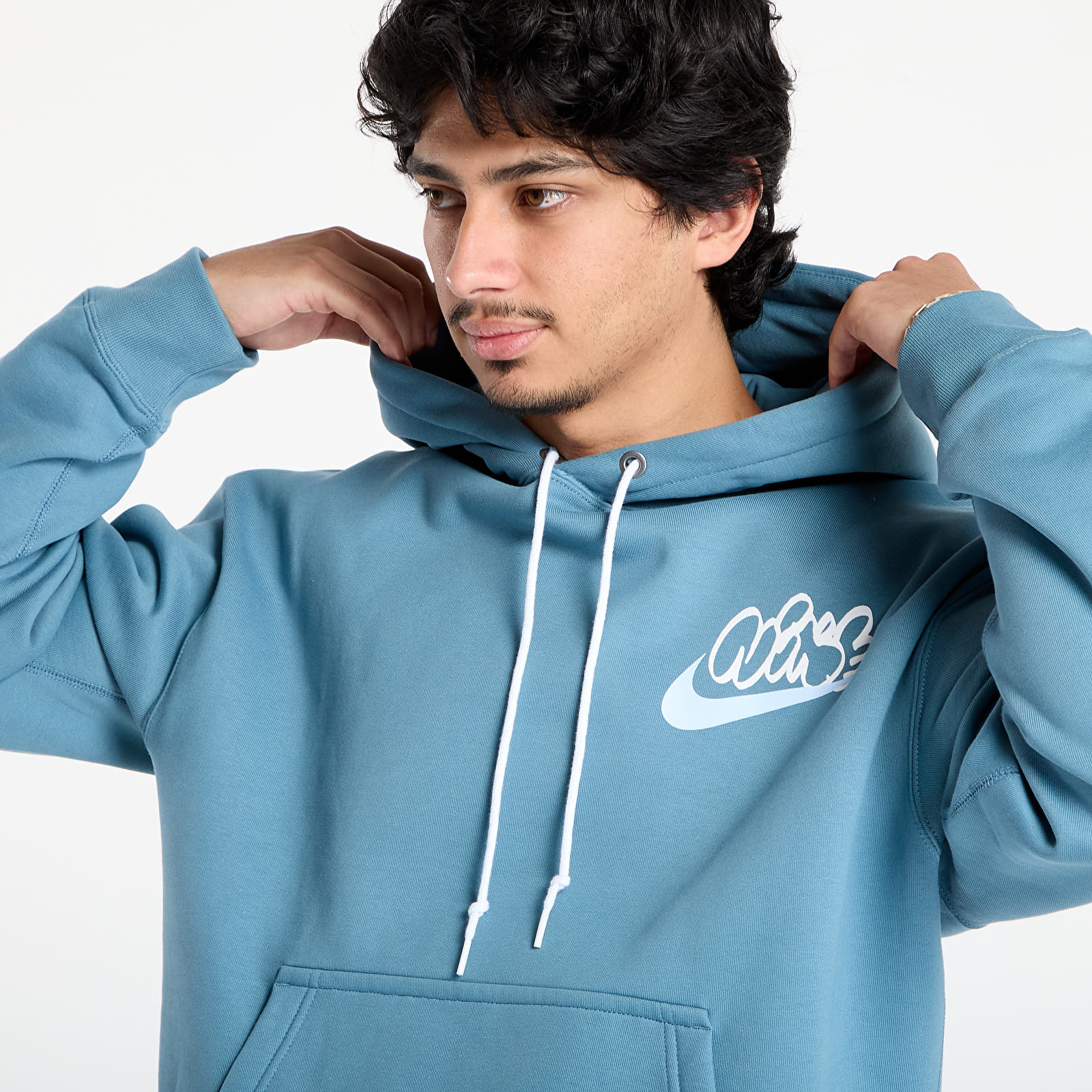 Суичърти Nike Solo Swoosh Men's Fleece Hoodie Smokey Blue