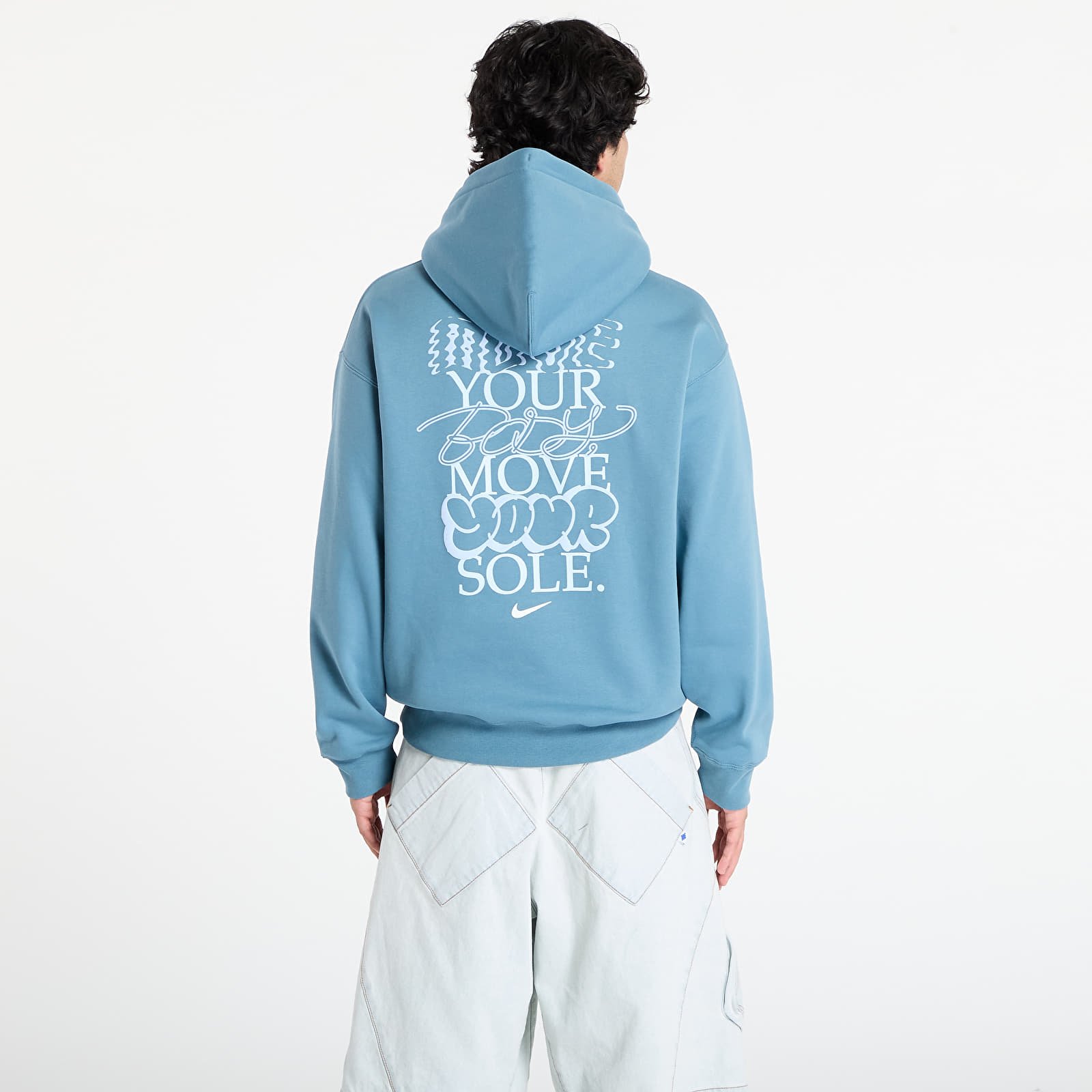 Суичърти Nike Solo Swoosh Men's Fleece Hoodie Smokey Blue