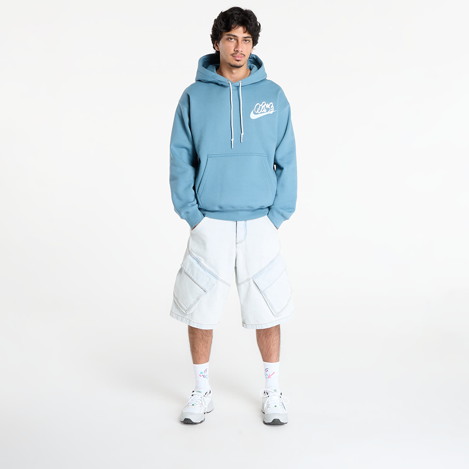 Суичърти Nike Solo Swoosh Men's Fleece Hoodie Smokey Blue