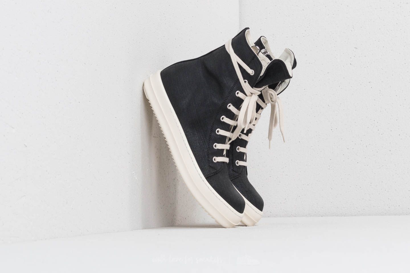 Men's shoes Rick Owens Vegan Sneaks Black/ Milk