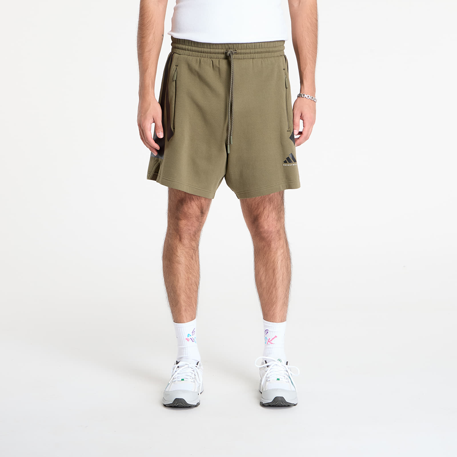 Къси панталони adidas Basketball Spacer Shorts UNISEX Olive Strata