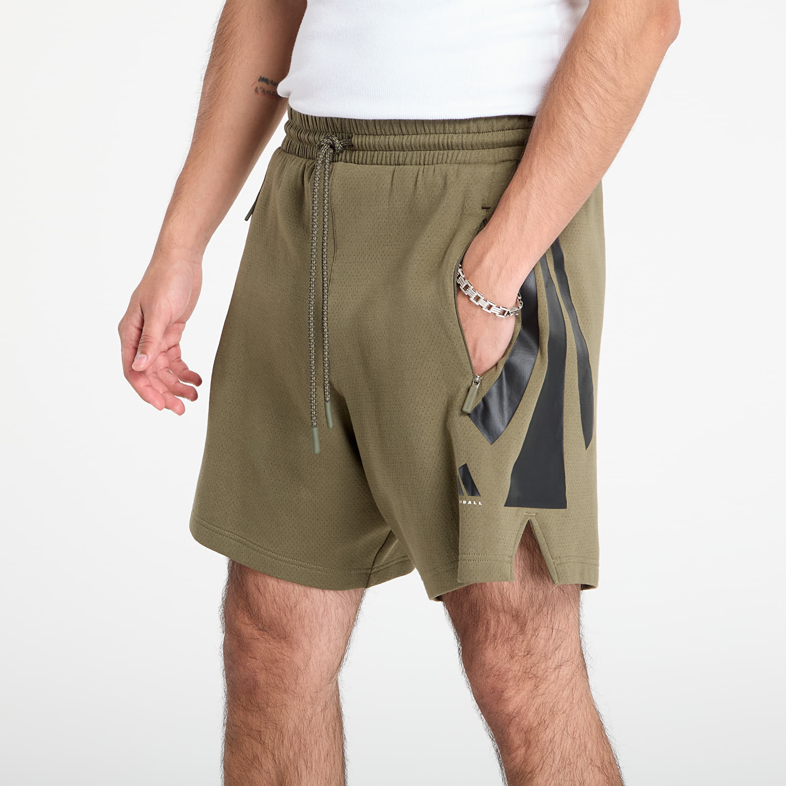 Къси панталони adidas Basketball Spacer Shorts UNISEX Olive Strata