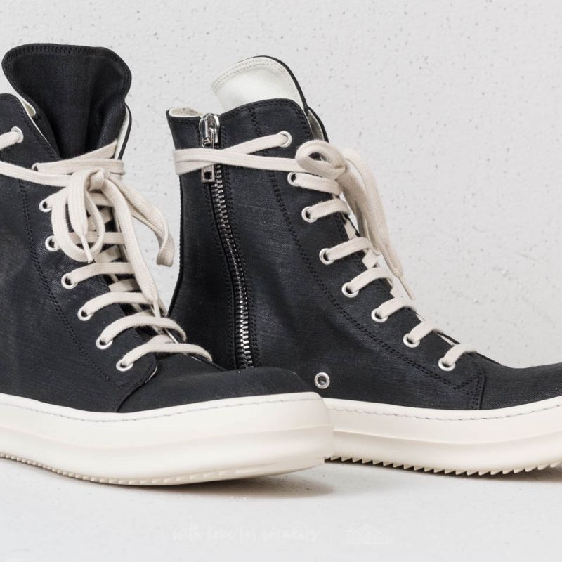 Rick Owens Vegan Sneaks Black/ Milk | Footshop