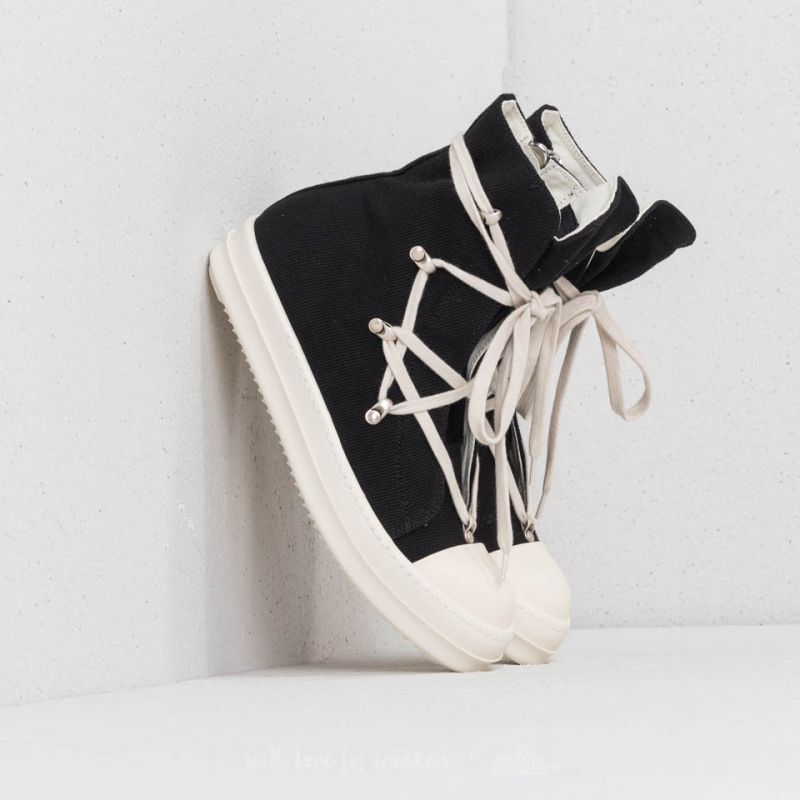 Rick Owens Hexagram Sneakers Black/ Milk | Footshop