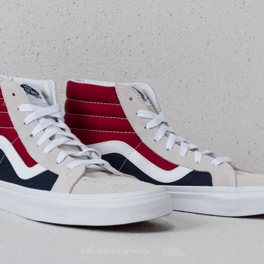 Vans femme 2025 blanche et rouge