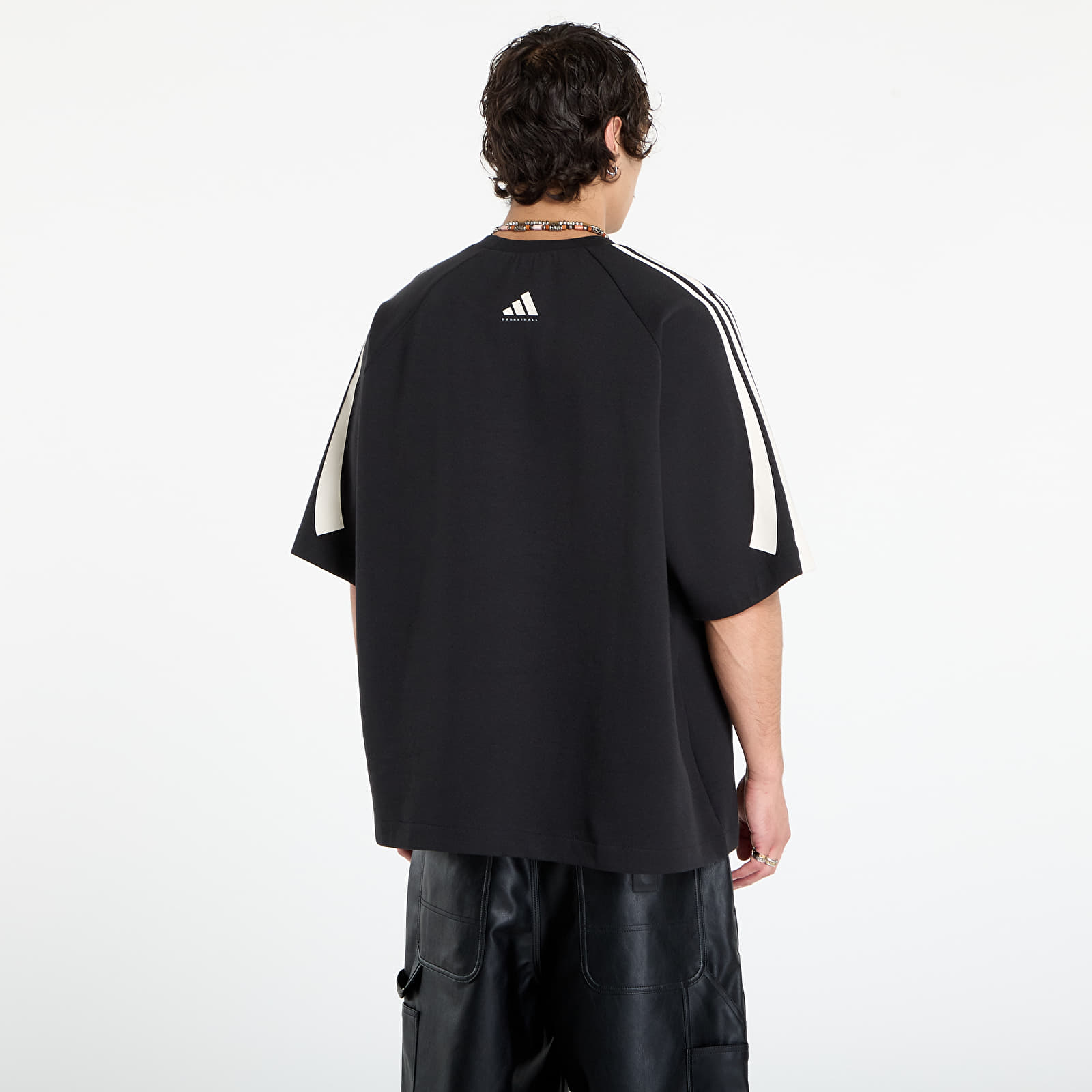 Суичърти adidas Basketball Short Sleeve Sweatshirt Black