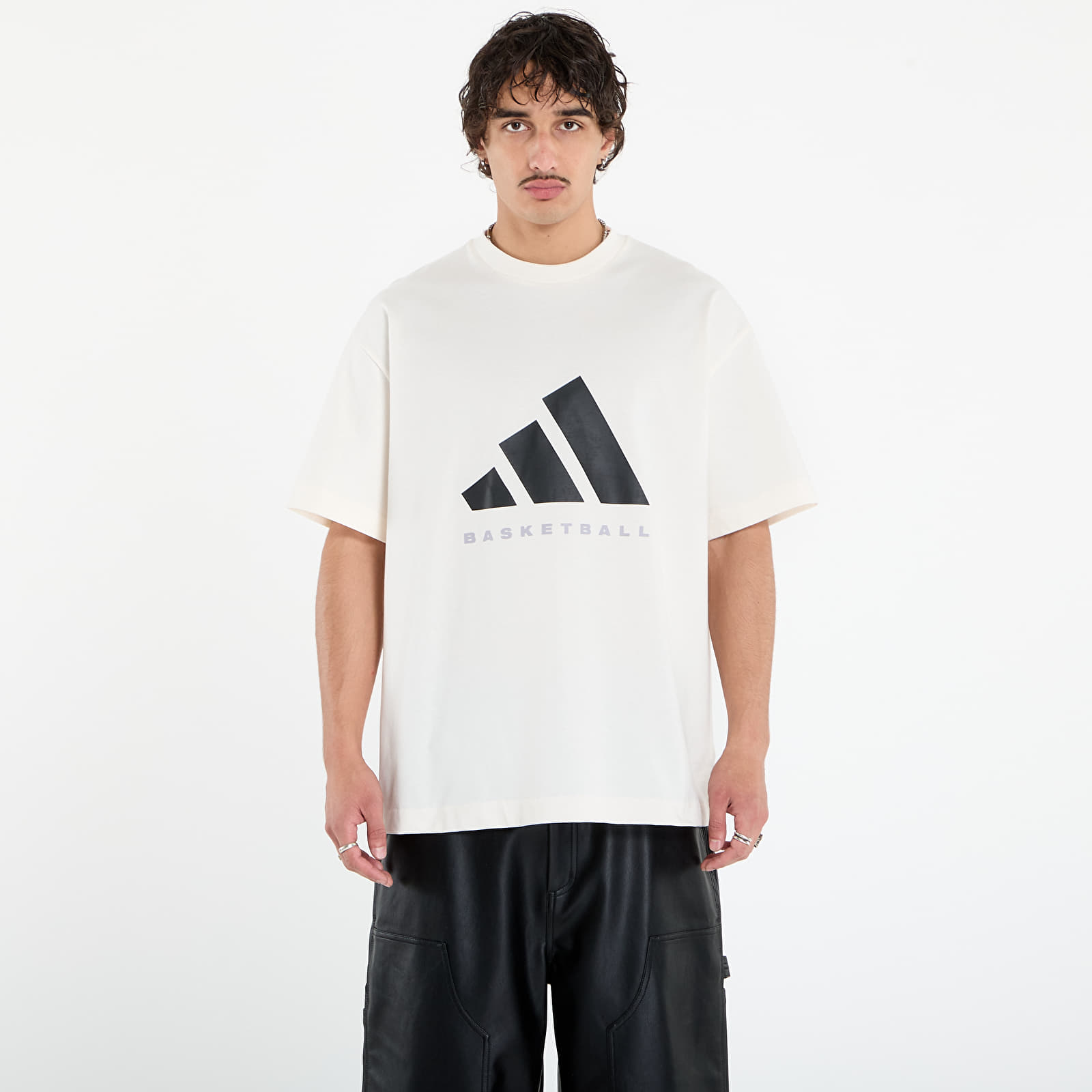 Pólók adidas Basketball T-Shirt Chalk White