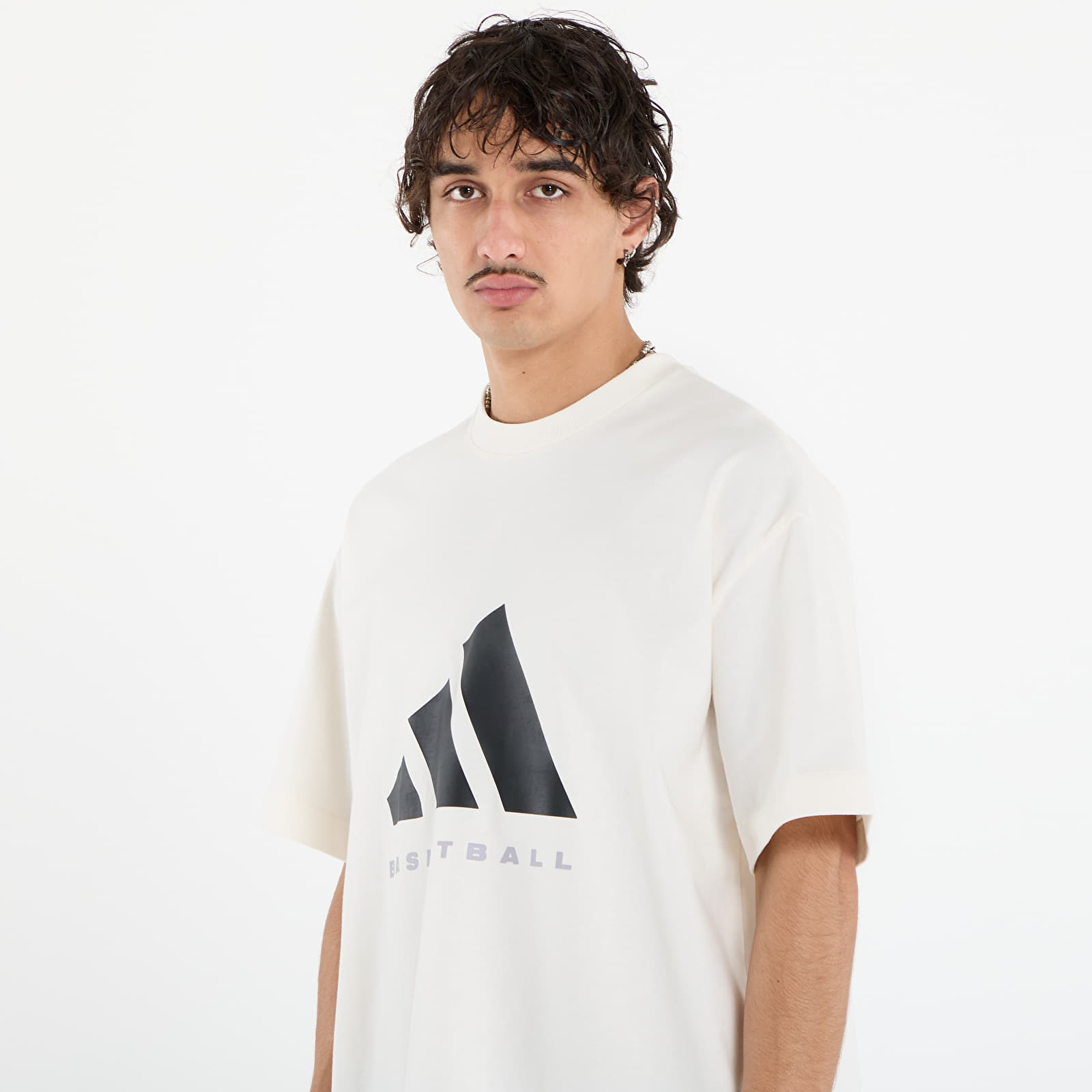 Pólók adidas Basketball T-Shirt Chalk White