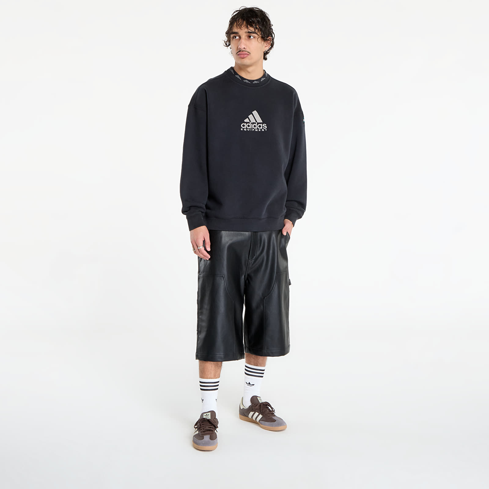 Суичърти adidas Equipment Reflective Embroidery Crew Black