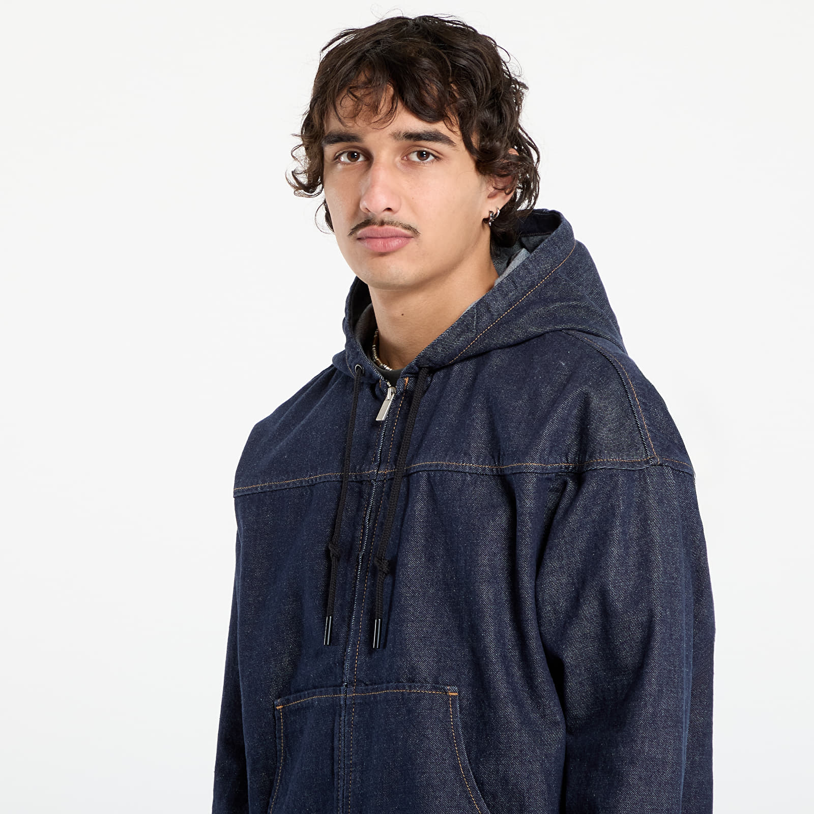 Якета Calvin Klein Jeans Denim Zip Front Hood Jacket Blue