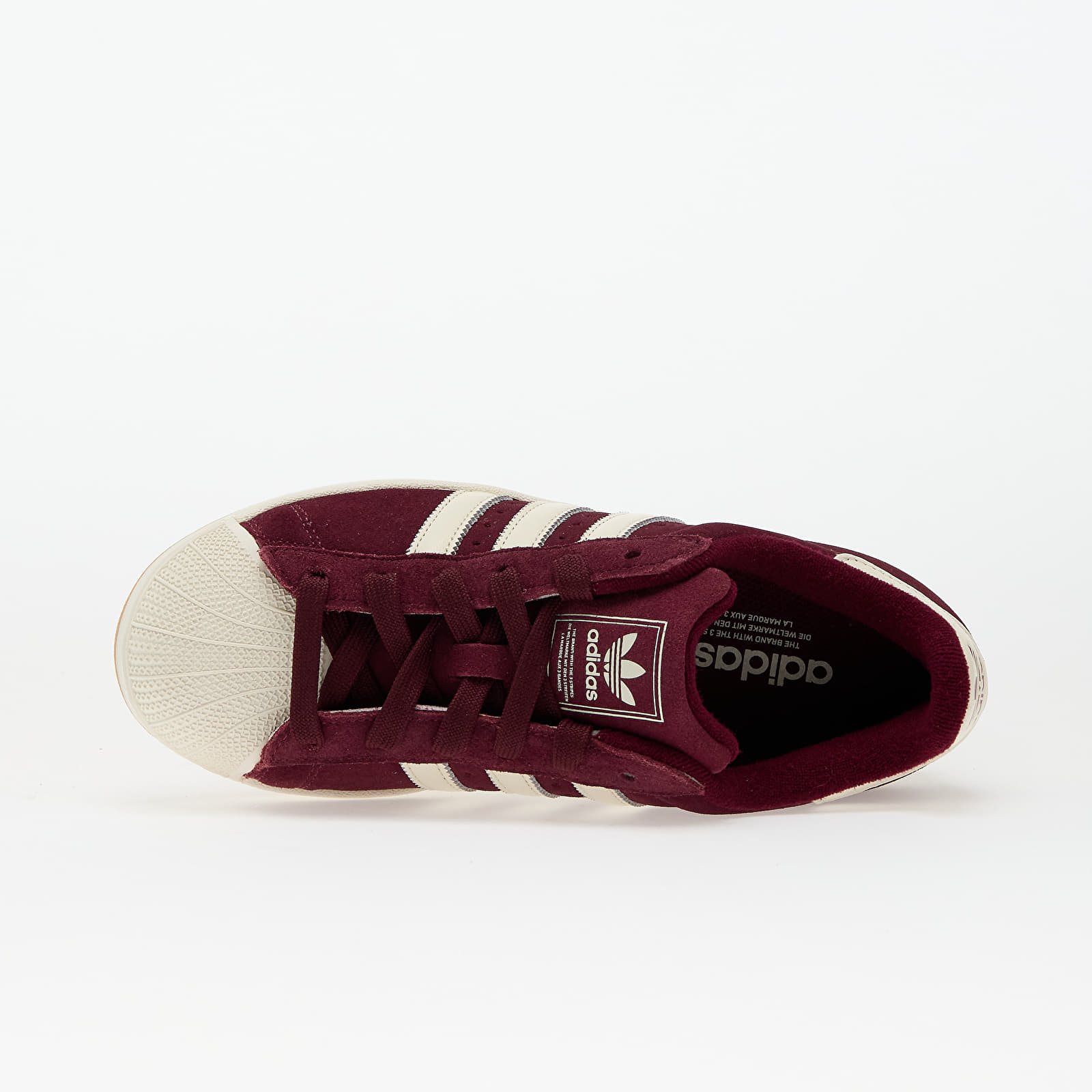 Women's shoes adidas Superstar II W Maroon/ Off White/ Off White