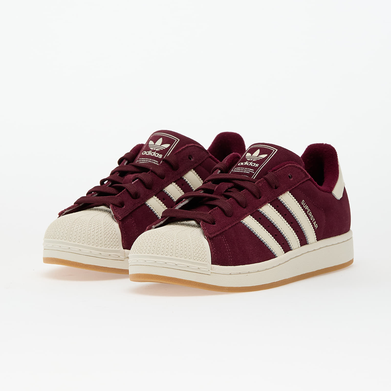 Women's shoes adidas Superstar II W Maroon/ Off White/ Off White