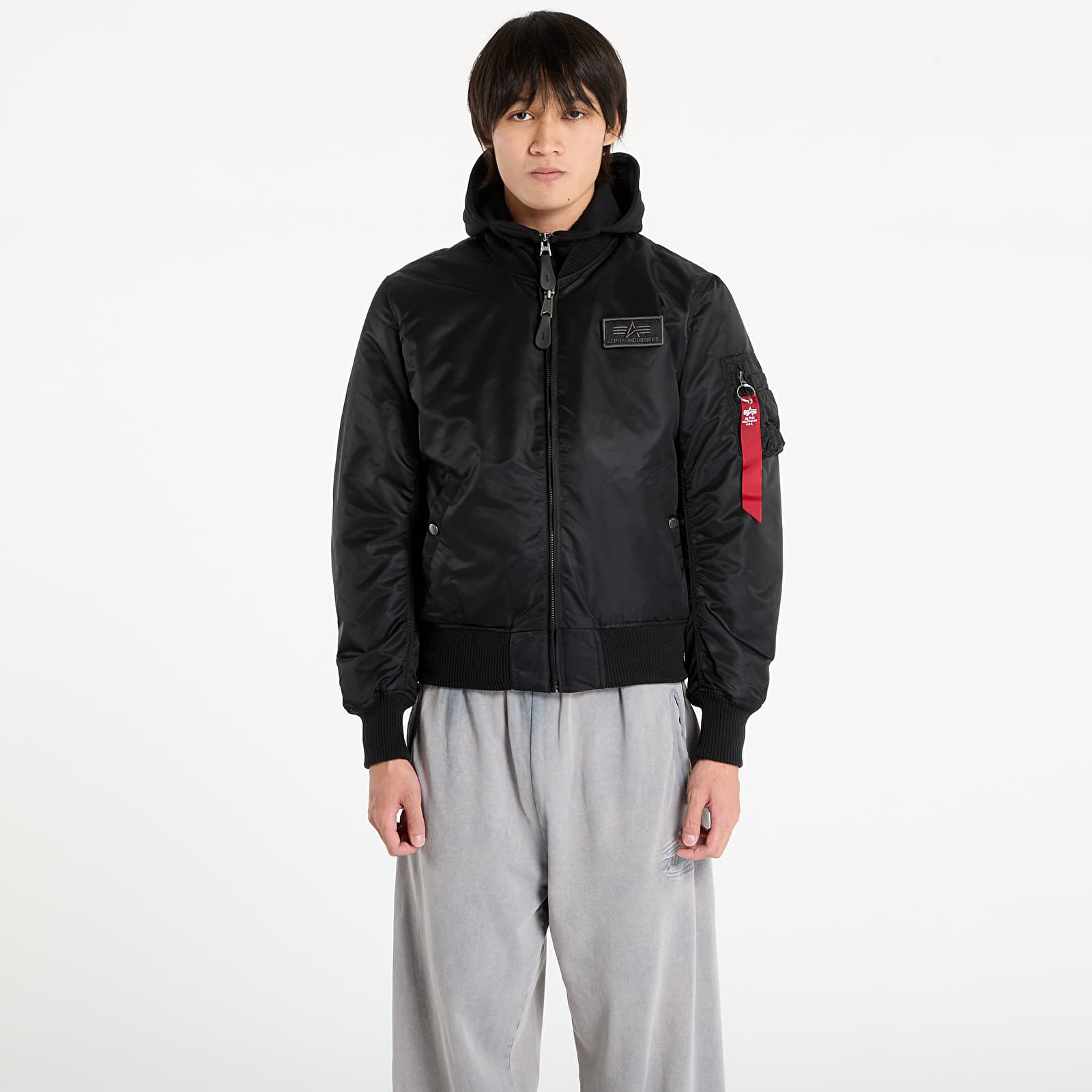 Bomber dzekik Alpha Industries MA-1 D-Tec Hood Bomber Jacket Black/ Black