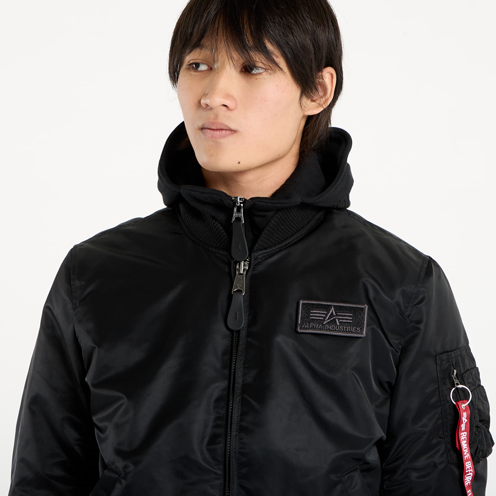 Bomber dzekik Alpha Industries MA-1 D-Tec Hood Bomber Jacket Black/ Black