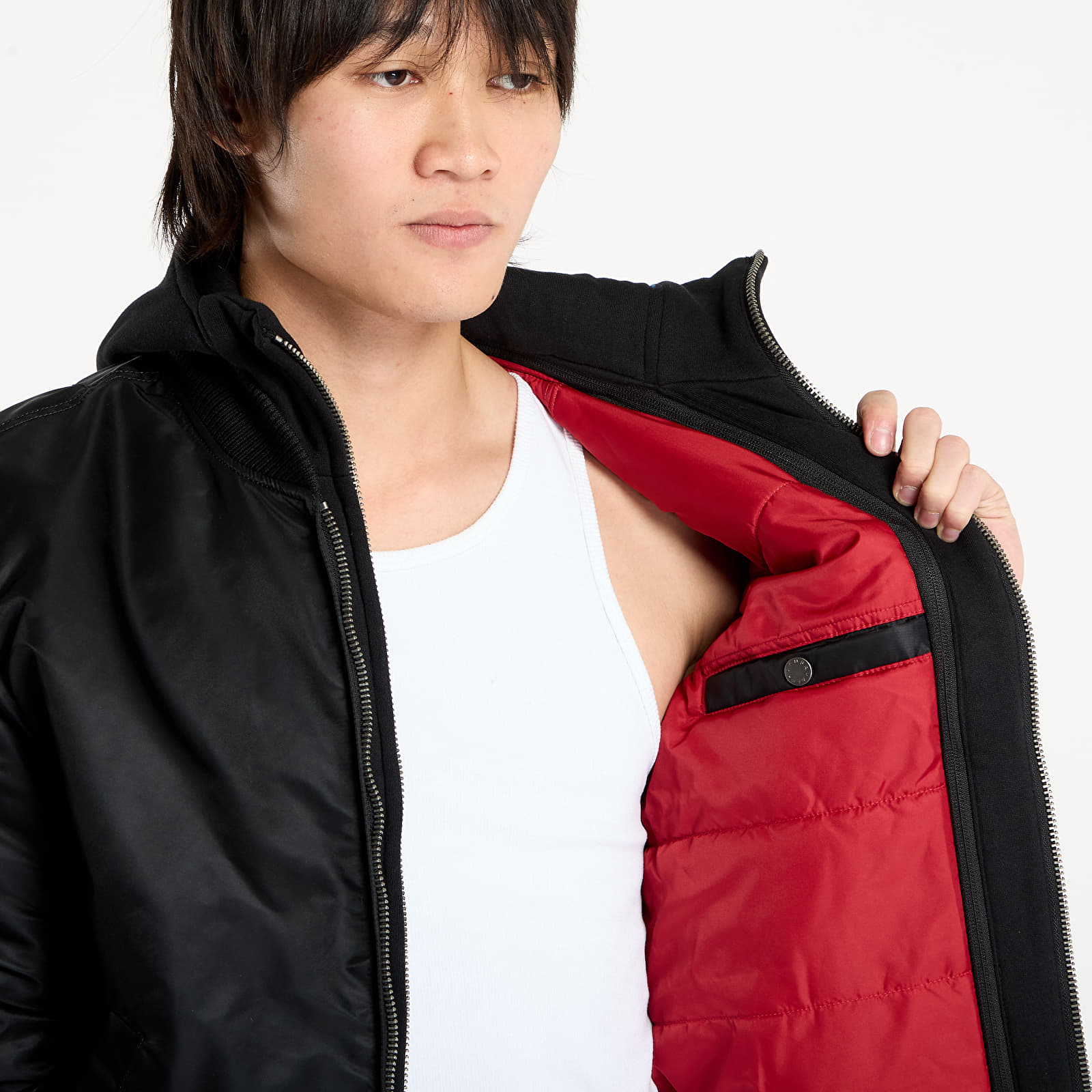 Bomber dzekik Alpha Industries MA-1 D-Tec Hood Bomber Jacket Black/ Black
