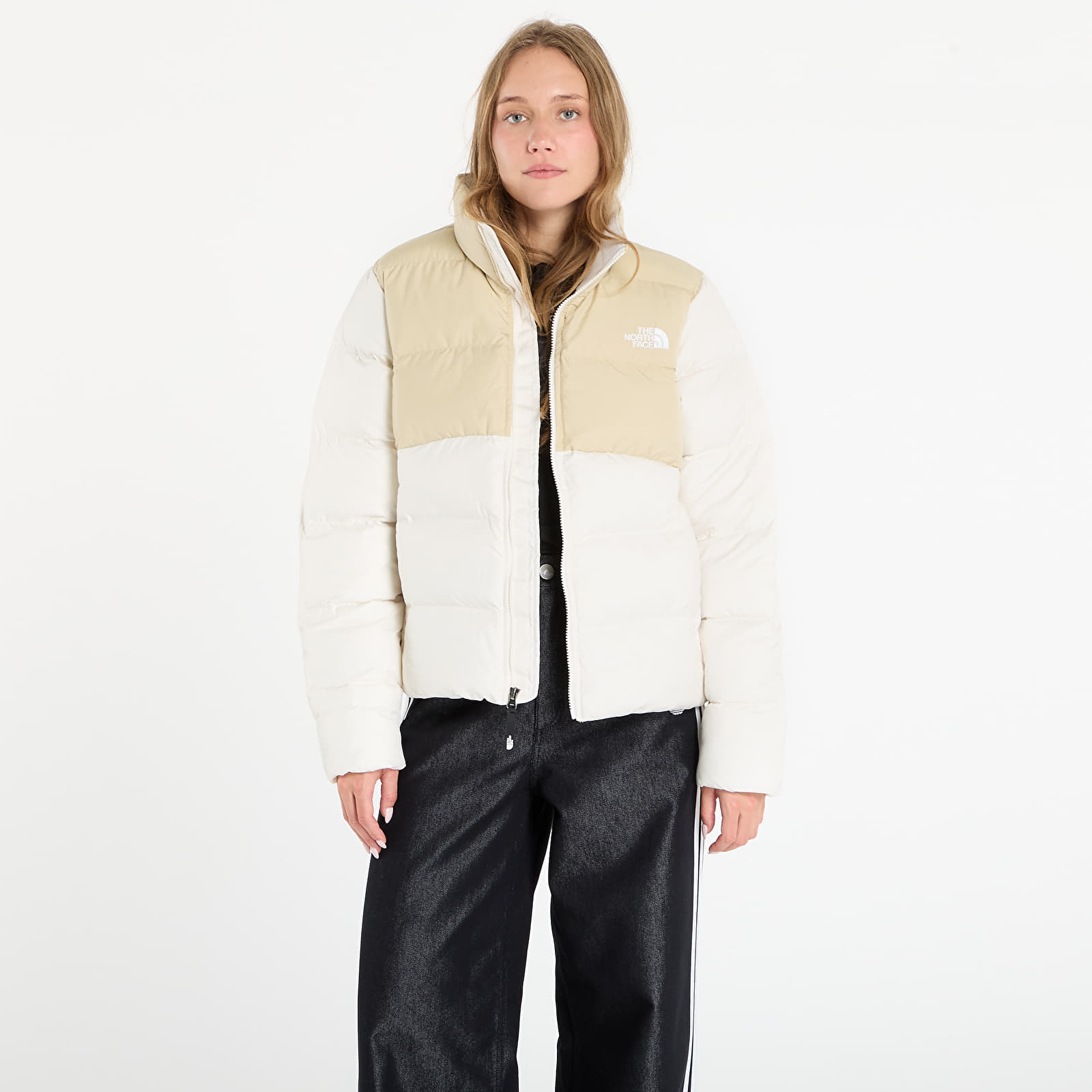 Puffer jackets The North Face W Saikuru Jacket Gravel/ White Dune