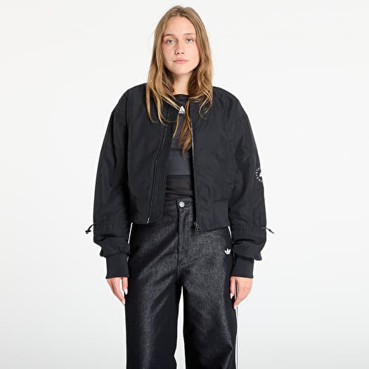 adidas by Stella McCartney TrueNature Woven Bomber Cropped Jacket Black