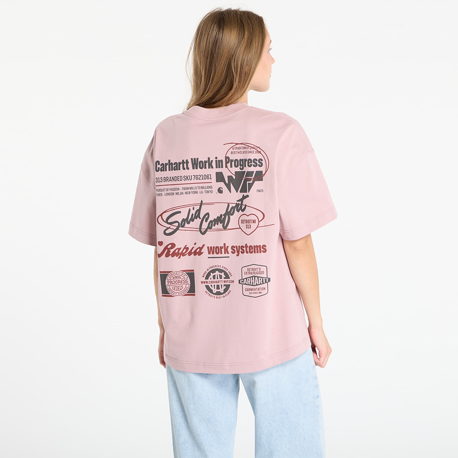 Тениски Carhartt WIP S/S Networks T-Shirt UNISEX Glassy Pink