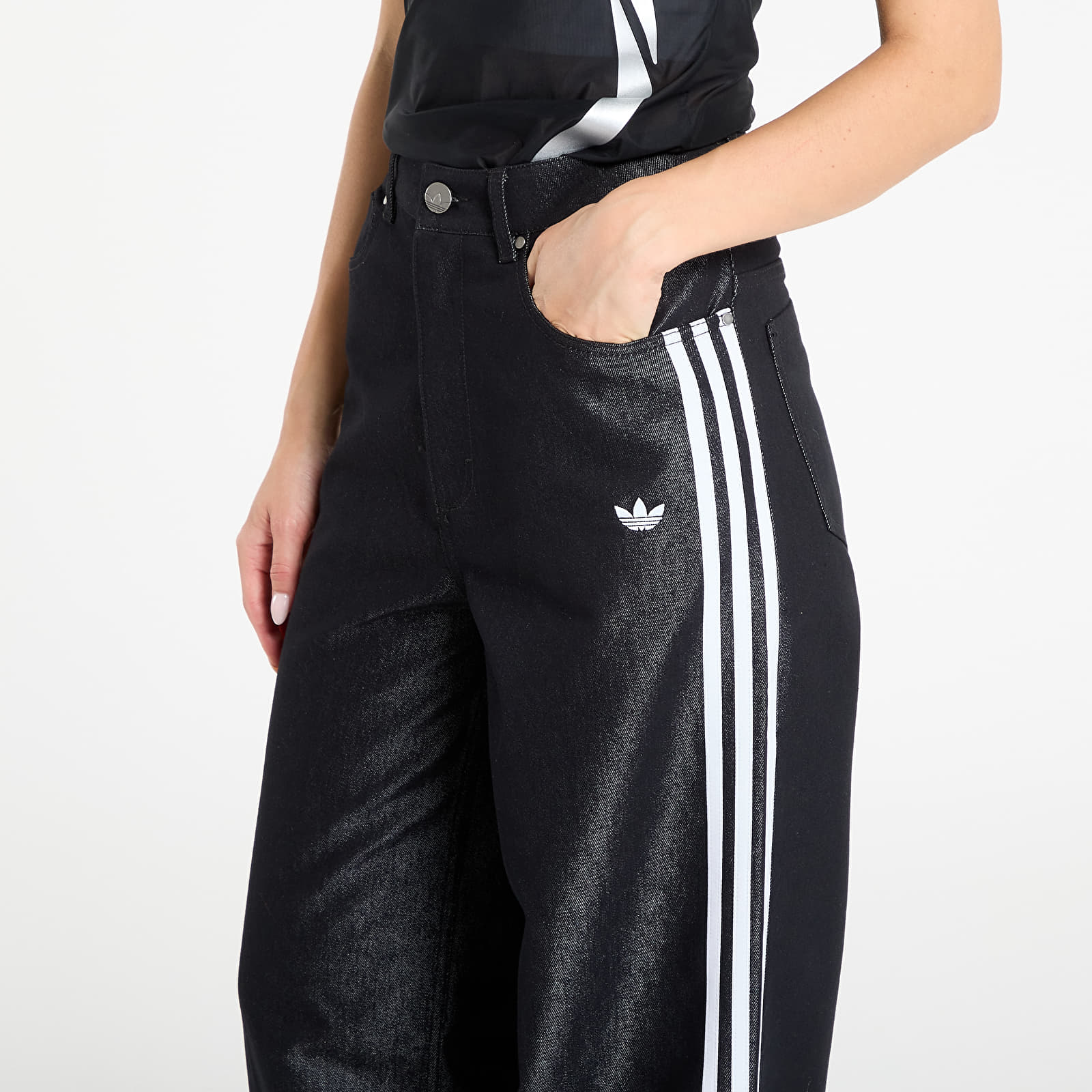 Панталони adidas Adilenium Season 4 Teamgeist Baggy Shine Denim Joggers Black
