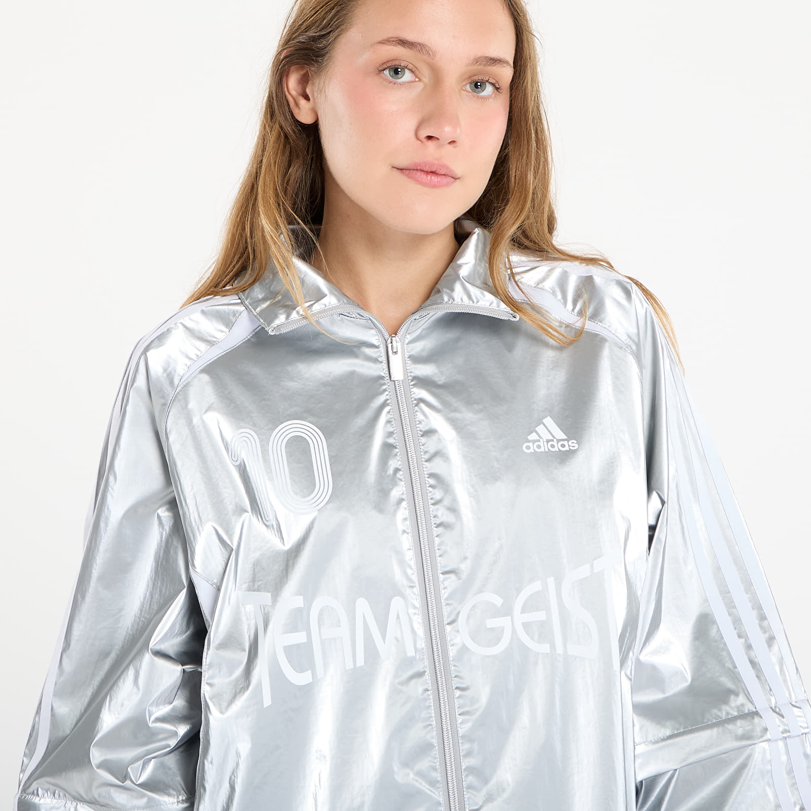 Jackets adidas Adilenium Season 4 Teamgeist Oversized Silver Track Top Silver Met.