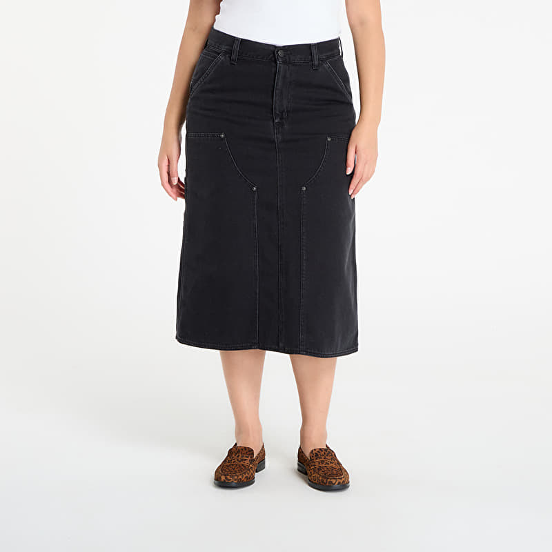 Rok Carhartt WIP W' Double Knee Skirt Black Stone Washed