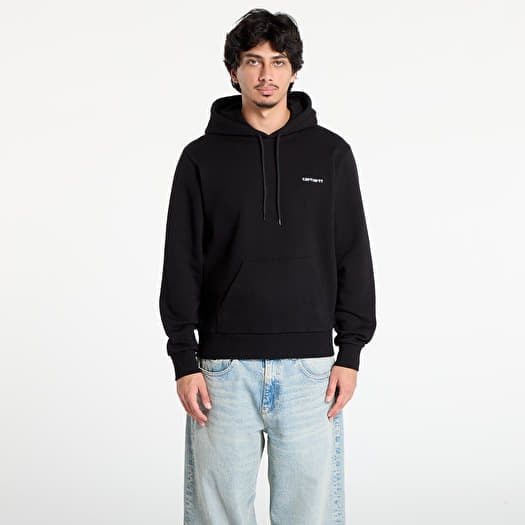 Carhartt WIP Hooded Script Embroidery Sweat UNISEX Black/ White