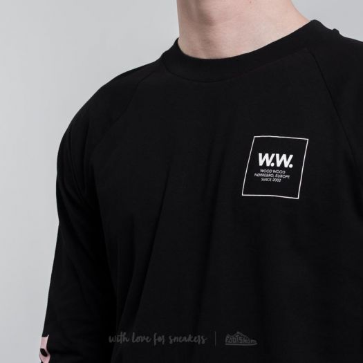 T shirts WOOD WOOD Han Longsleeve Tee Black Footshop